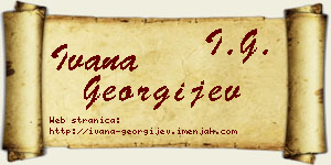 Ivana Georgijev vizit kartica